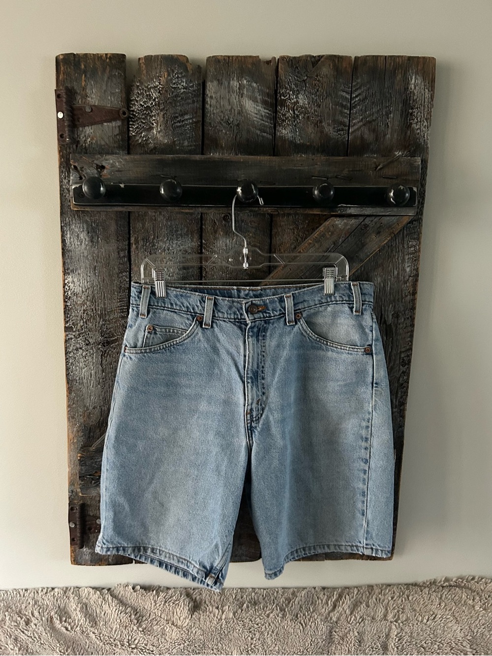 Men's Vintage Levi's Light Blue Denim Orange Tab Jean Shorts or Jorts